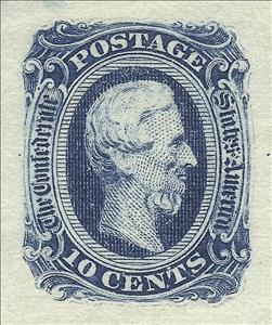 Stamp, Jefferson Davis, Confederate States of America,  
