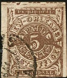 Stamp, New Orleans, LA., Confederate States of America,  