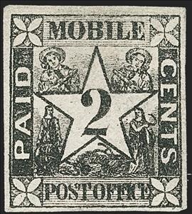 Stamp, Mobile, Ala., Confederate States of America,  