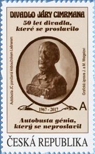Stamp, Half a century with Cimrman, Czech Republic,  , Famous People