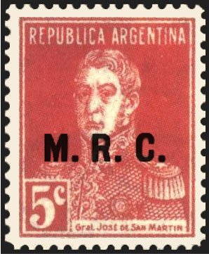 José Francisco de San Martín (1778-1850), ovpt. "M.R.C."