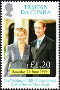 Stamp, Wedding of Prince Edward and Sophie Rhys-Jones, Tristan da Cunha,  , Royalty