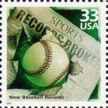 Stamp, Century - 1990's: New Baseball Records, United States of America,  