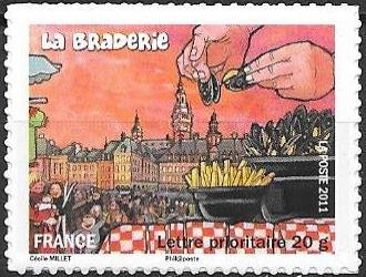 Stamp, The sell - Lille, France,  , Churches - Cathedrals - Basilicas - Chapels, Markets, Traditions