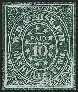 Stamp, Nashville, Tenn., Confederate States of America,  