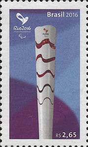 Stamp, Paralympic torch, Brazil,  , Olympic Games, Paralympics, Sports, Torches