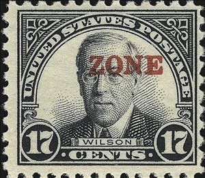 Stamp, Woodrow Wilson, Canal Zone,  