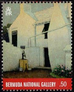 Stamp, National Gallery of Bermuda, Bermuda,  , Art, Historic Sites, Paintings
