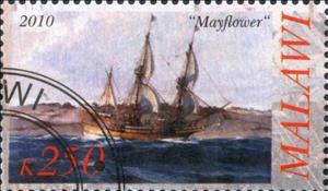 Stamp, "Mayflower", Cinderellas,  , Sailing Ships