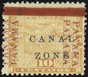 Stamp, Map of Panama, Canal Zone,  