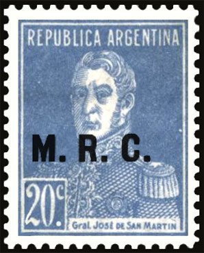 José Francisco de San Martín (1778-1850), ovpt. "M.R.C."