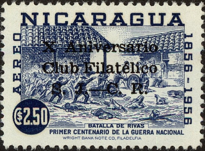 10 years of philatelic club of San José, Costa Rica