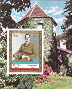 Souvenir Sheet, Charles de Gaulle, Fujairah (Fujeira),  