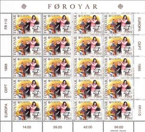 Mini Sheet, C.E.P.T Music, Faroe Islands,  , C.E.P.T. / Europe, Music, Musical Instruments