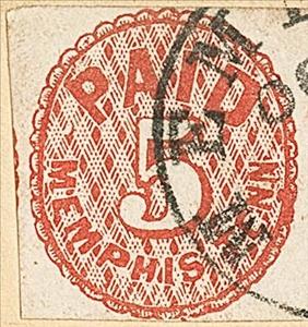 Stamp, Memphis, Tenn., Confederate States of America,  