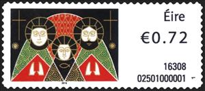 Stamp, The Holy Family, Ireland,  , Christmas, Religion, Stylized Figures / Persons