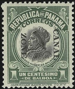 Stamp, Vasco Núñez de Balboa, Canal Zone,  