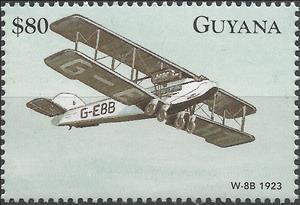 Stamp, Handley Page W-8B (1923), Guyana,  , Aircraft, Aviation