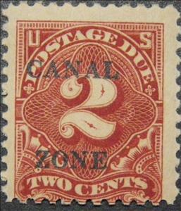 Stamp, Postage Due, Canal Zone,  