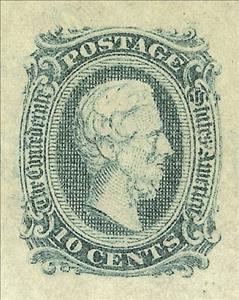 Stamp, Jefferson Davis, Confederate States of America,  