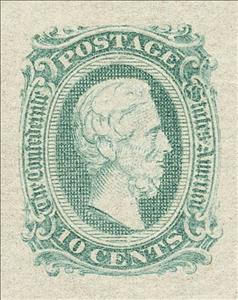 Stamp, Jefferson Davis, Confederate States of America,  