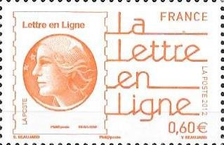 Stamp, 1st Anniversary of the range "fast mail", France,  , Anniversaries and Jubilees, Women
