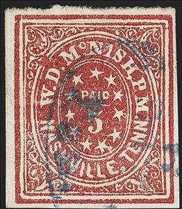 Stamp, Nashville, Tenn., Confederate States of America,  