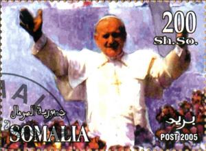 Stamp, Pope John Paul II, Cinderellas,  , People, Popes