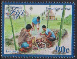 Stamp, Christmas 2016, Fiji,  , Christmas, Food