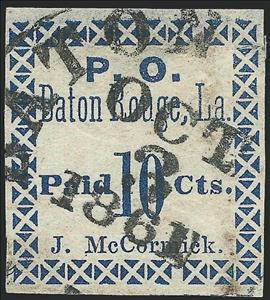 Stamp, Baton Rouge, LA., Confederate States of America,  