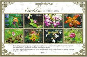 Mini Sheet, Orchids of Bhutan, Bhutan,  , Flowers, Orchids, Plants (Flora)