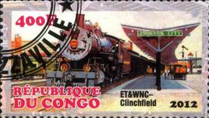 Stamp, ET&WNC-Clinchfield, Cinderellas,  , Locomotives, Railways