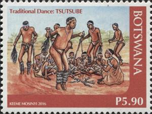 Stamp, Tsutsube, Botswana,  , Dance, Folklore, Traditions