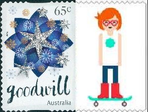 Se-tenant, Goodwill, Australia,  , Christmas, Stars