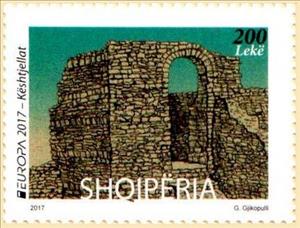 Stamp, Europa 2017 - Castles, Albania,  , C.E.P.T. / Europe, Castles