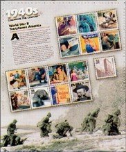 Souvenir Sheet, Celebrate the Century - 1940's, United States of America,  
