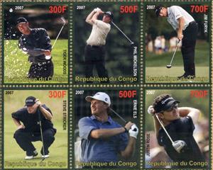Se-tenant, Golf Stars, Cinderellas,  , Golf, People, Sports