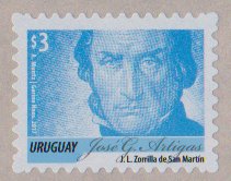 Stamp, General Artigas Definitives - 2017 Date, Uruguay,  , Heads of State, Independency Activists