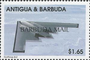 Stamp, Northop B-2, Barbuda,  , Air Forces, Aircraft, Aviation