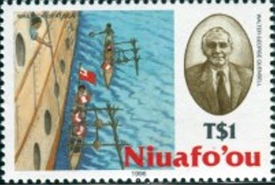 Stamp, Mail rick up at sea, Niuafo'ou,  