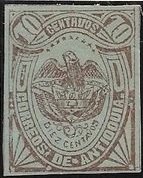 Stamp, Coat of Arms, Colombia,  , Birds, Coats of Arms, Heraldic Animals