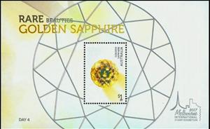 Souvenir Sheet, Melbourne International Stamp Exhibition, day 4, Australia,  , Gemstones