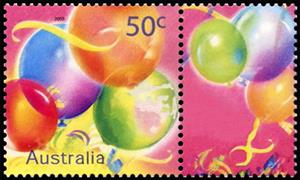Stamp, Balloons, Australia,  , Greetings