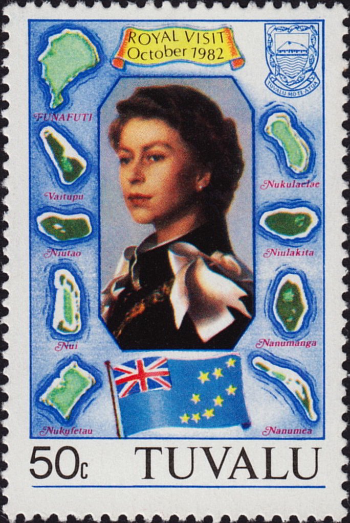 Queen Elizabeth II and Islands of Tuvalu