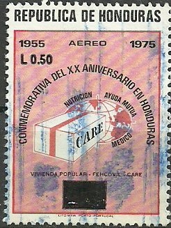 Stamp, Care Surcharged, Honduras,  