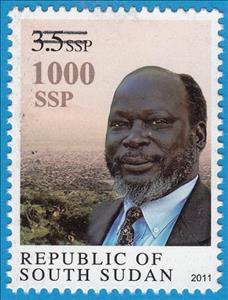 Stamp, 2017 Surcharges on 2011 Salva Kiir Stamp, South Sudan,  , Heads of State, Independency Activists