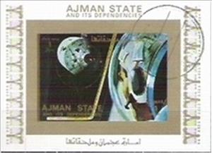 Souvenir Sheet, Docking, Ajman,  , Space Traveling, Spacecrafts