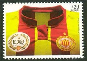 Stamp, Centenary of Club Atletico Progreso, Montevideo, Uruguay,  , Clothing, Sports