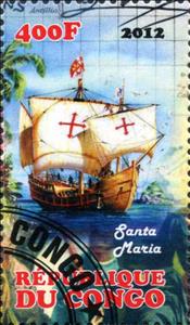 Stamp, Santa Maria, Cinderellas,  , Sailing Ships