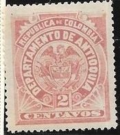 Stamp, Arms in Circle, Colombia,  , Coats of Arms